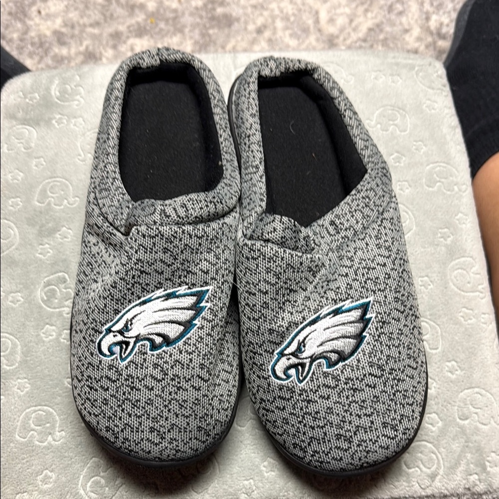 NFL Gray Slippers with Eagle Emblem